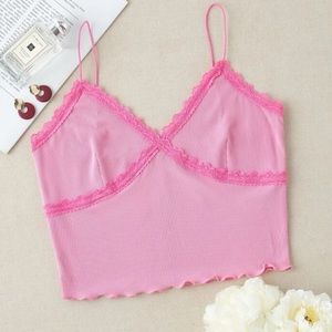 pink cami top